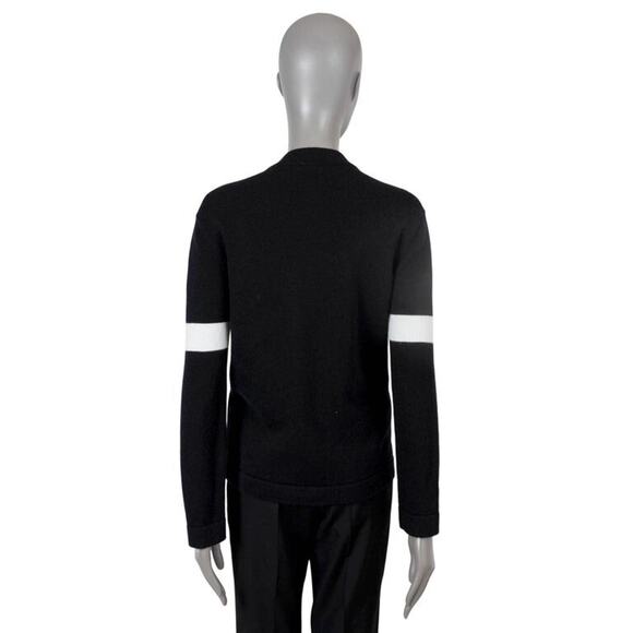 Chanel 20K Black Cashmere White Gold CC Logo Long Sleeve Cardigan Sweater 38 - Picture 11 of 16